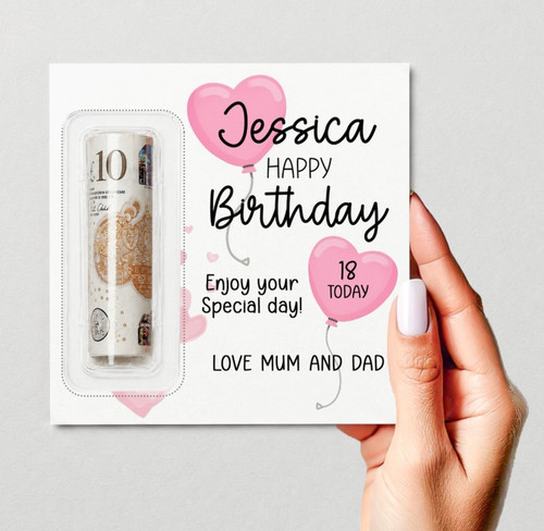 Personalised birthday money - personalised,