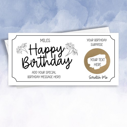 Personalised birthday scratch - birthday,