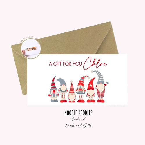 Christmas money wallet with - money,