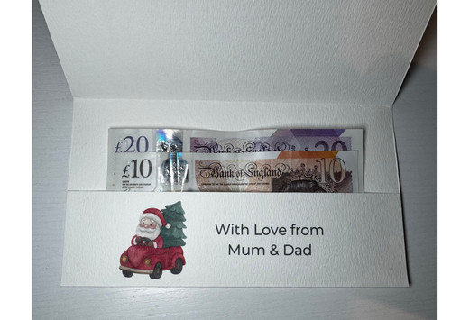 Christmas personalised money - personalised,