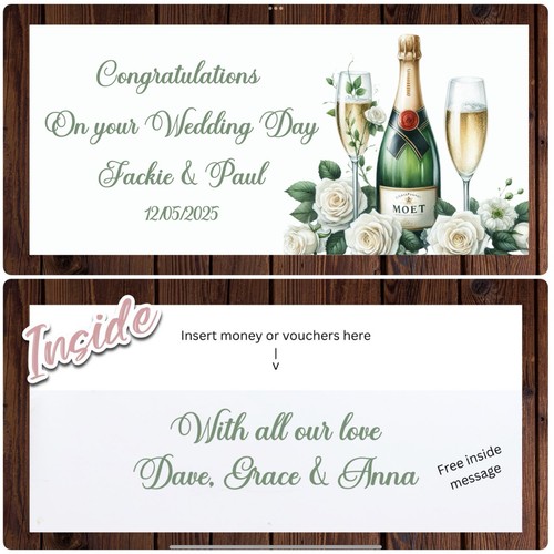 Wedding money gift card - money,