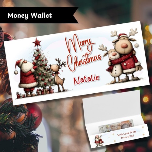 Christmas money wallets with - money,