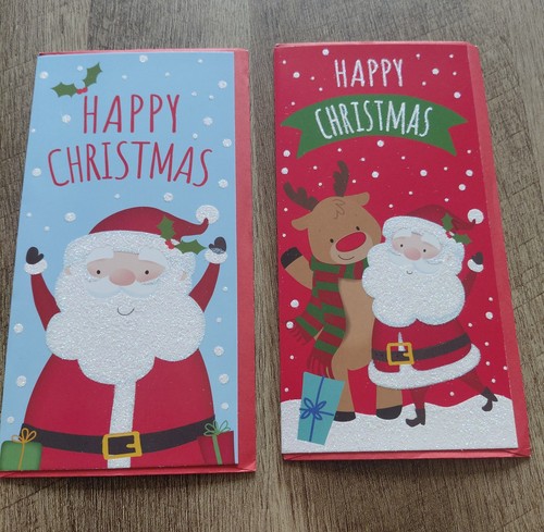 Glitter christmas money - x2,