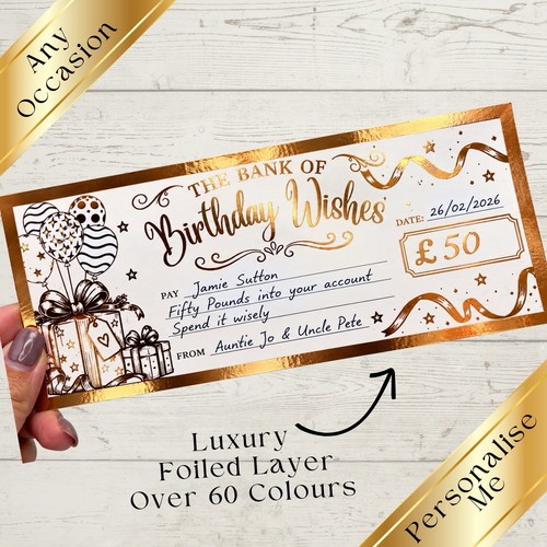 Personalised foiled birthday - personalised,