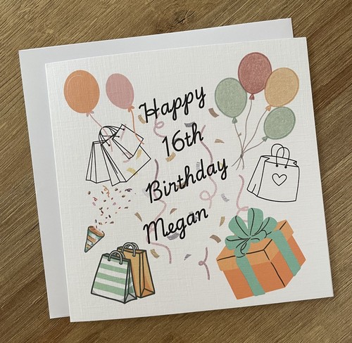 Happy birthday card - card, bags