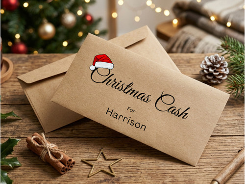 Personalised christmas cash - personalised,