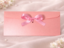 5Pcs Pink Ribbon Envelope |